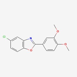 molecular formula C15H12ClNO3 B4041202 5-chloro-2-(3,4-dimethoxyphenyl)-1,3-benzoxazole 