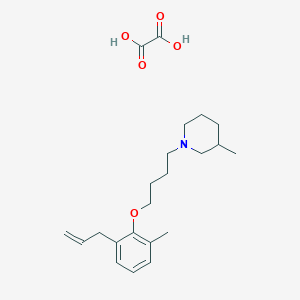 molecular formula C22H33NO5 B4041203 草酸1-[4-(2-烯丙-6-甲基苯氧基)丁基]-3-甲基哌啶 