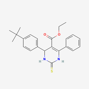 molecular formula C23H26N2O2S B4041211 Ethyl 6-(4-tert-butylphenyl)-4-phenyl-2-sulfanyl-1,6-dihydropyrimidine-5-carboxylate 