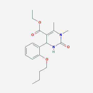 Ethyl 4-(2-butoxyphenyl)-1,6-dimethyl-2-oxo-1,2,3,4-tetrahydropyrimidine-5-carboxylate