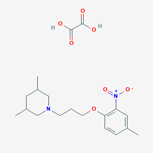 molecular formula C19H28N2O7 B4041232 3,5-Dimethyl-1-[3-(4-methyl-2-nitrophenoxy)propyl]piperidine;oxalic acid 