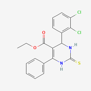 molecular formula C19H16Cl2N2O2S B4041264 4-(2,3-二氯苯基)-6-苯基-2-硫代-1,2,3,4-四氢-5-嘧啶甲酸乙酯 