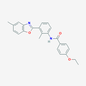 4-ethoxy-N-[2-methyl-3-(5-methyl-1,3-benzoxazol-2-yl)phenyl]benzamide