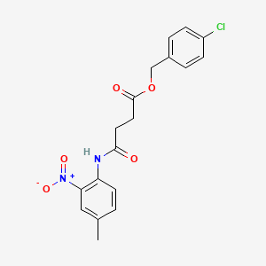 molecular formula C18H17ClN2O5 B4041292 4-chlorobenzyl 4-[(4-methyl-2-nitrophenyl)amino]-4-oxobutanoate 