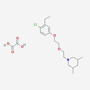 molecular formula C21H32ClNO6 B4041295 1-{2-[2-(4-氯-3-乙基苯氧基)乙氧基]乙基}-3,5-二甲基哌啶草酸盐 