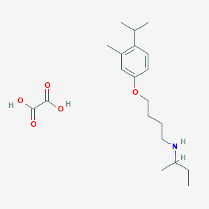 molecular formula C20H33NO5 B4041303 N-(仲丁基)-4-(4-异丙基-3-甲基苯氧基)-1-丁胺草酸盐 