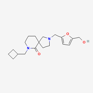 7-(Cyclobutylmethyl)-2-[[5-(hydroxymethyl)furan-2-yl]methyl]-2,7-diazaspiro[4.5]decan-6-one