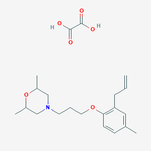 molecular formula C21H31NO6 B4041319 2,6-Dimethyl-4-[3-(4-methyl-2-prop-2-enylphenoxy)propyl]morpholine;oxalic acid 