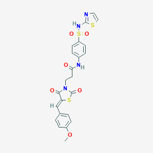 3-[5-(4-Methoxy-benzylidene)-2,4-dioxo-thiazolidin-3-yl]-N-[4-(thiazol-2-ylsulfamoyl)-phenyl]-propionamide
