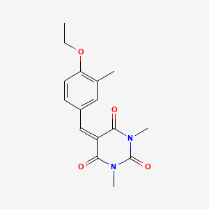 molecular formula C16H18N2O4 B4041333 5-(4-乙氧基-3-甲基苄叉)-1,3-二甲基-2,4,6(1H,3H,5H)-嘧啶三酮 