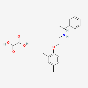 molecular formula C20H25NO5 B4041346 草酸N-[2-(2,4-二甲基苯氧基)乙基]-1-苯乙胺酯 