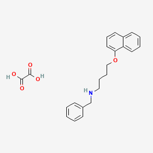 molecular formula C23H25NO5 B4041351 N-苄基-4-(1-萘氧基)-1-丁胺草酸盐 