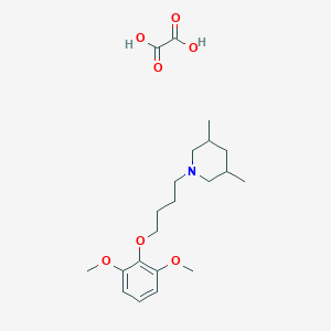 1-[4-(2,6-Dimethoxyphenoxy)butyl]-3,5-dimethylpiperidine;oxalic acid