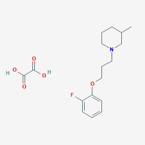 molecular formula C17H24FNO5 B4041380 草酸1-[3-(2-氟苯氧基)丙基]-3-甲基哌啶 