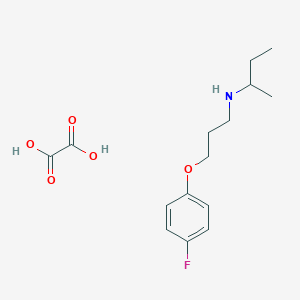 molecular formula C15H22FNO5 B4041387 N-[3-(4-fluorophenoxy)propyl]butan-2-amine;oxalic acid 