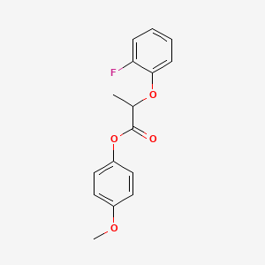 molecular formula C16H15FO4 B4041410 4-methoxyphenyl 2-(2-fluorophenoxy)propanoate 