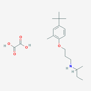 molecular formula C20H33NO5 B4041424 N-[3-(4-叔丁基-2-甲基苯氧基)丙基]-2-丁胺草酸盐 