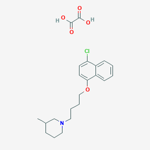 1-[4-(4-Chloronaphthalen-1-yl)oxybutyl]-3-methylpiperidine;oxalic acid