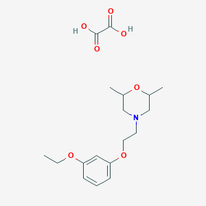 molecular formula C18H27NO7 B4041463 4-[2-(3-乙氧基苯氧基)乙基]-2,6-二甲基吗啉草酸盐 