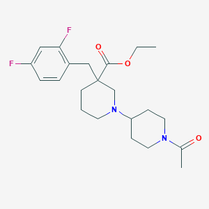 molecular formula C22H30F2N2O3 B4041498 ethyl 1'-acetyl-3-(2,4-difluorobenzyl)-1,4'-bipiperidine-3-carboxylate 