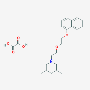 3,5-Dimethyl-1-[2-(2-naphthalen-1-yloxyethoxy)ethyl]piperidine;oxalic acid