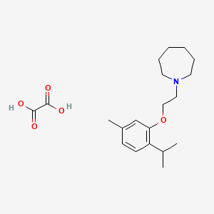 1-[2-(5-Methyl-2-propan-2-ylphenoxy)ethyl]azepane;oxalic acid