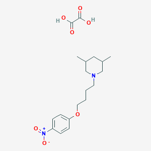 molecular formula C19H28N2O7 B4041518 3,5-dimethyl-1-[4-(4-nitrophenoxy)butyl]piperidine oxalate 