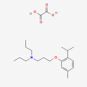 3-(5-methyl-2-propan-2-ylphenoxy)-N,N-dipropylpropan-1-amine;oxalic acid