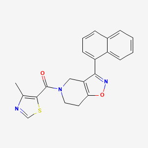 molecular formula C21H17N3O2S B4041521 5-[(4-甲基-1,3-噻唑-5-基)羰基]-3-(1-萘基)-4,5,6,7-四氢异恶唑并[4,5-c]吡啶 