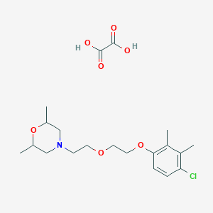 molecular formula C20H30ClNO7 B4041548 4-[2-[2-(4-Chloro-2,3-dimethylphenoxy)ethoxy]ethyl]-2,6-dimethylmorpholine;oxalic acid 