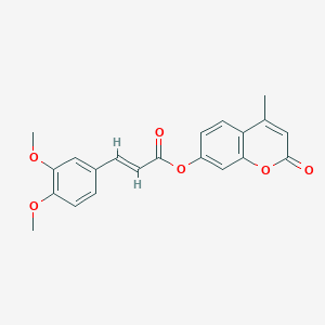 molecular formula C21H18O6 B404155 4-methyl-2-oxo-2H-chromen-7-yl 3-(3,4-dimethoxyphenyl)acrylate CAS No. 1070875-78-3
