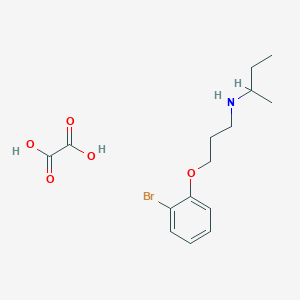 molecular formula C15H22BrNO5 B4041564 N-[3-(2-bromophenoxy)propyl]butan-2-amine;oxalic acid 