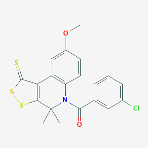 5-(3-chlorobenzoyl)-8-methoxy-4,4-dimethyl-4,5-dihydro-1H-[1,2]dithiolo[3,4-c]quinoline-1-thione