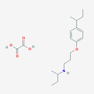 N-[3-(4-butan-2-ylphenoxy)propyl]butan-2-amine;oxalic acid