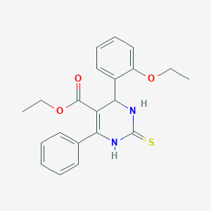 molecular formula C21H22N2O3S B4041631 Ethyl 6-(2-ethoxyphenyl)-4-phenyl-2-sulfanyl-1,6-dihydropyrimidine-5-carboxylate 