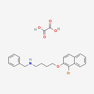 molecular formula C23H24BrNO5 B4041632 草酸N-苄基-4-[(1-溴-2-萘基)氧基]-1-丁胺 