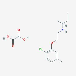 molecular formula C15H22ClNO5 B4041635 N-[2-(2-chloro-5-methylphenoxy)ethyl]butan-2-amine;oxalic acid 