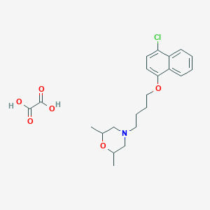 molecular formula C22H28ClNO6 B4041645 4-{4-[(4-chloro-1-naphthyl)oxy]butyl}-2,6-dimethylmorpholine oxalate 