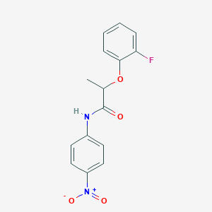 molecular formula C15H13FN2O4 B4041659 2-(2-氟苯氧基)-N-(4-硝基苯基)丙酰胺 