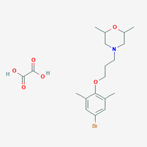 molecular formula C19H28BrNO6 B4041660 4-[3-(4-Bromo-2,6-dimethylphenoxy)propyl]-2,6-dimethylmorpholine;oxalic acid 