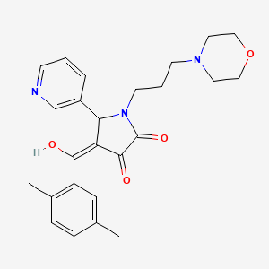 molecular formula C25H29N3O4 B4041676 (4E)-4-[(2,5-dimethylphenyl)-hydroxymethylidene]-1-(3-morpholin-4-ylpropyl)-5-pyridin-3-ylpyrrolidine-2,3-dione 