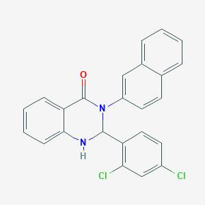 2-(2,4-dichlorophenyl)-3-(naphthalen-2-yl)-2,3-dihydroquinazolin-4(1H)-one