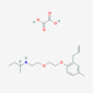 molecular formula C20H31NO6 B4041738 N-[2-[2-(4-methyl-2-prop-2-enylphenoxy)ethoxy]ethyl]butan-2-amine;oxalic acid 