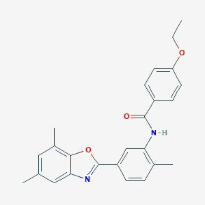 molecular formula C25H24N2O3 B404175 N-[5-(5,7-Dimethyl-benzooxazol-2-yl)-2-methyl-phenyl]-4-ethoxy-benzamide 