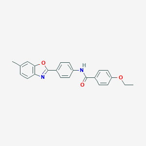 molecular formula C23H20N2O3 B404176 4-Ethoxy-N-[4-(6-methyl-benzooxazol-2-yl)-phenyl]-benzamide 