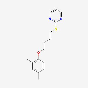 molecular formula C16H20N2OS B4041766 2-[4-(2,4-dimethylphenoxy)butylsulfanyl]pyrimidine 