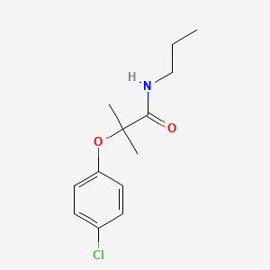 molecular formula C13H18ClNO2 B4041798 2-(4-chlorophenoxy)-2-methyl-N-propylpropanamide 