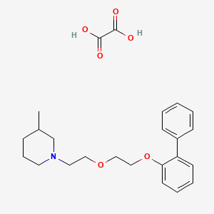 molecular formula C24H31NO6 B4041799 1-{2-[2-(2-联苯氧基)乙氧基]乙基}-3-甲基哌啶草酸盐 