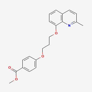 molecular formula C21H21NO4 B4041800 Methyl 4-[3-(2-methylquinolin-8-yl)oxypropoxy]benzoate 