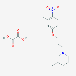 molecular formula C18H26N2O7 B4041808 3-Methyl-1-[3-(3-methyl-4-nitrophenoxy)propyl]piperidine;oxalic acid 